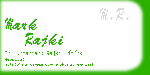 mark rajki business card